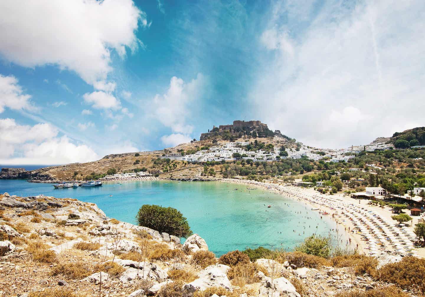 Lindos Bucht auf Rhodos