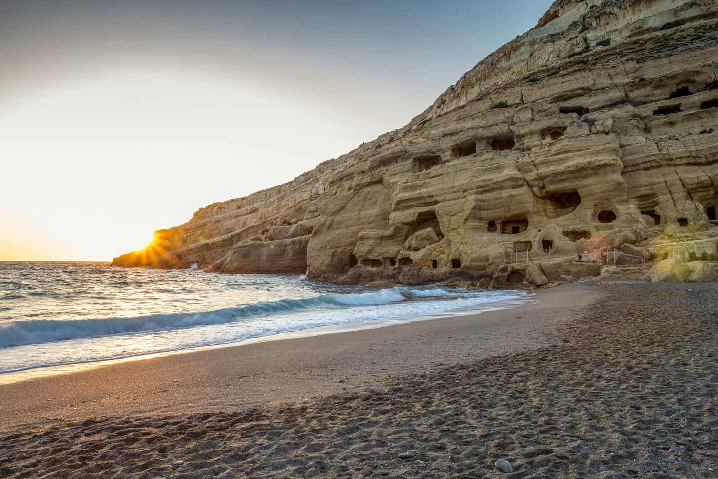 Kreta - Matala Strand bei Sonnenuntergang