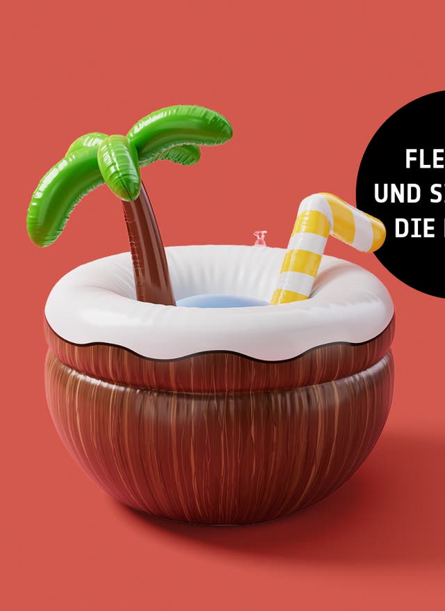 Flexibilität & Sicherheit Kokosnuss-Floatie mit Text