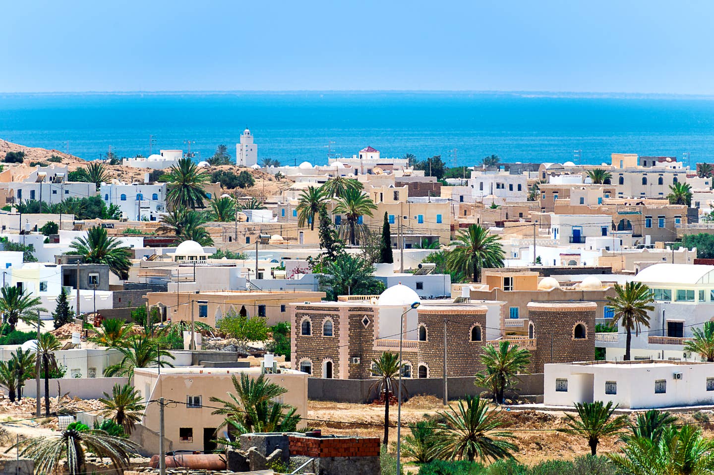 Häuser auf Djerba, Tunesien