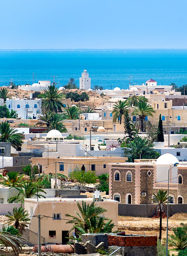 Insel Djerba Häuser auf Djerba, Tunesien