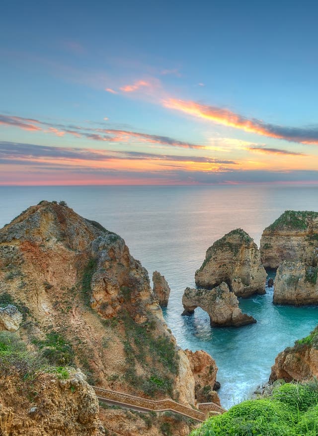 Portugal Vue sur la mer depuis les falaises du Portugal