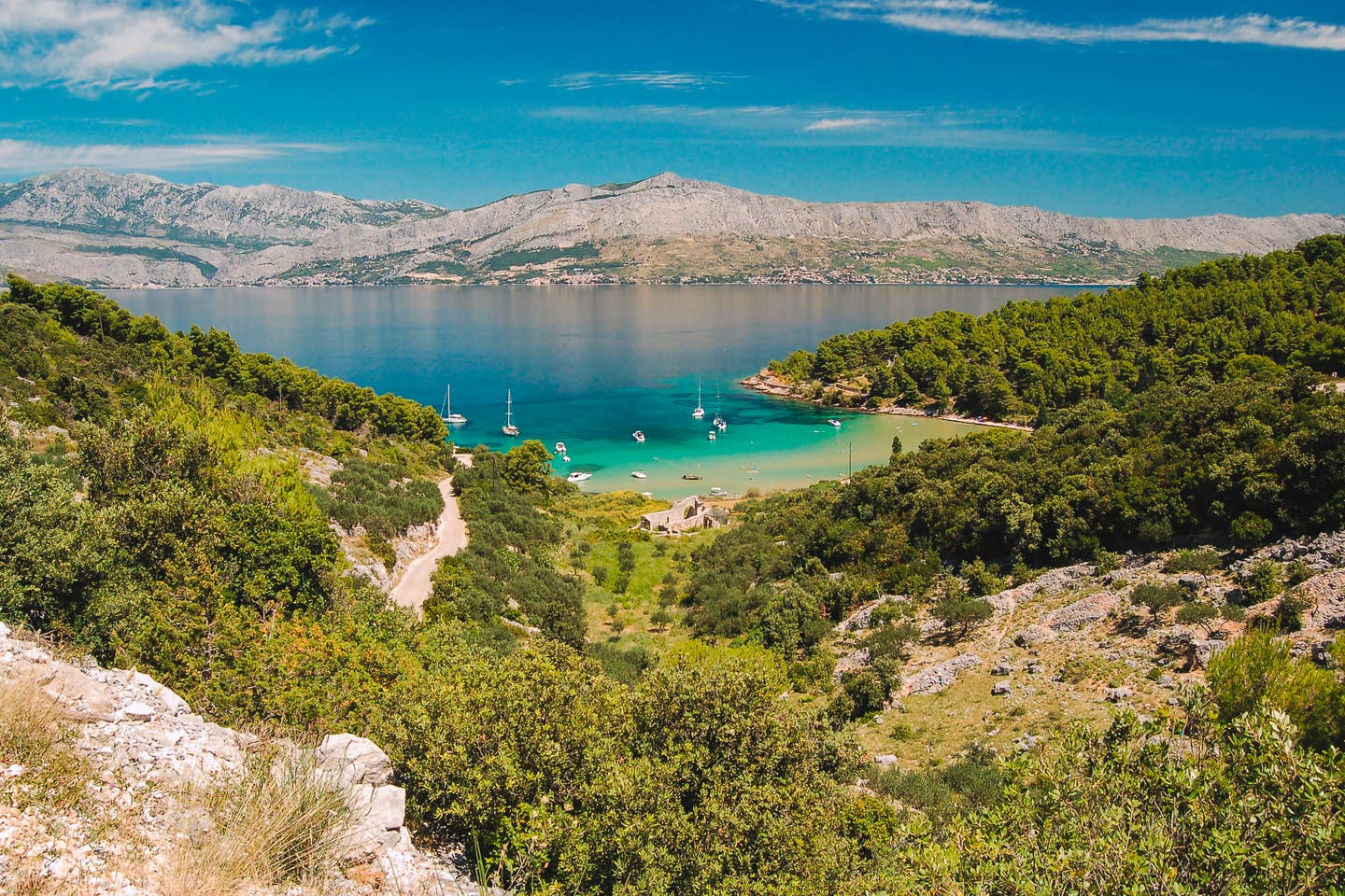 Blick von der Insel Brac aufs Meer