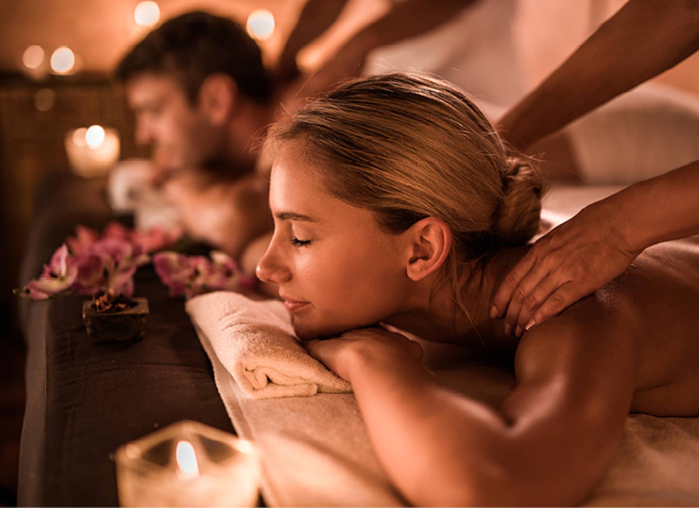 Paar bei einer Massage