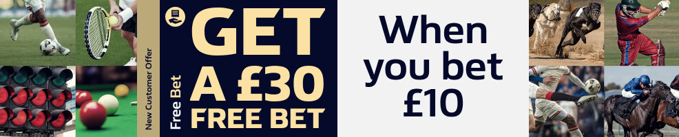 Deposit £10 & bet £10 to get £30 in Free Bets
