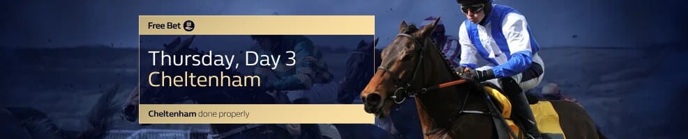 Bet on Cheltenham Day 3 and get a free bet on Cheltenham Day 4