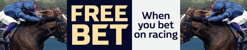 Opt in and place a bet on Horse Racing, and we’ll match your stake with a Horse Racing free bet