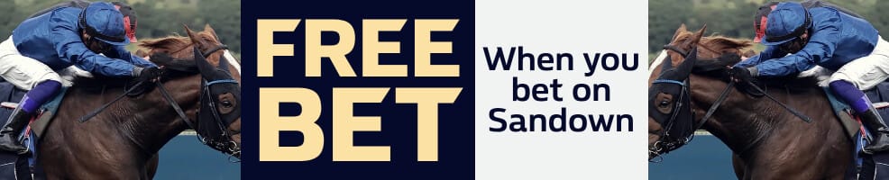 Opt in and place a bet on any Sandown race, and we’ll match your stake with a Horse Racing free bet