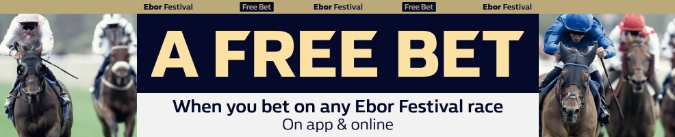 Opt in and place a bet on York Ebor, and we’ll match your stake with a Horse Racing free bet