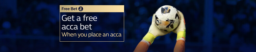 Opt in and place a football acca of 4+ selections, and we’ll match your stake with a football acca free bet