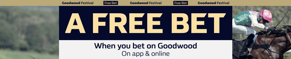 Opt in and place a bet on Goodwood, and we’ll match your stake with a Horse Racing free bet