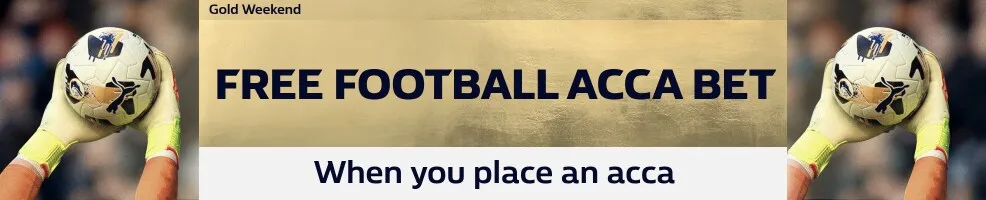 Opt in and place a football acca of 2+ selections, and we’ll match your stake with a football acca free bet