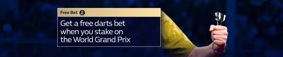 Get a free Darts bet when you stake on the World Grand Prix