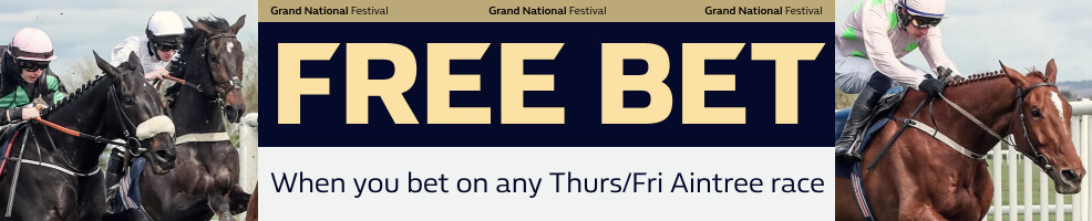 Place a bet on any Thursday or Friday Aintree race and we’ll match it with a free bet