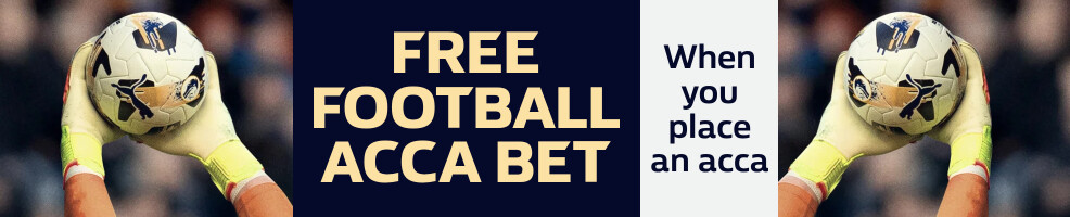 Opt in and place a football acca of 2+ selections, and we’ll match your stake with a football acca free bet