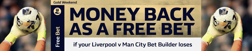 Your money back as a free bet if your Liverpool v Man City Bet Builder loses