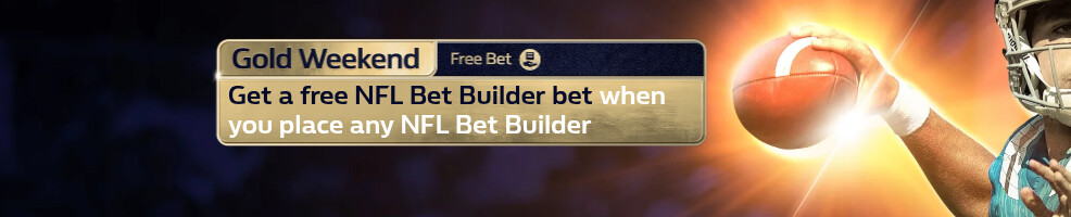 Get an NFL Bet Builder free bet, when you place a bet on NFL Bet Builder.