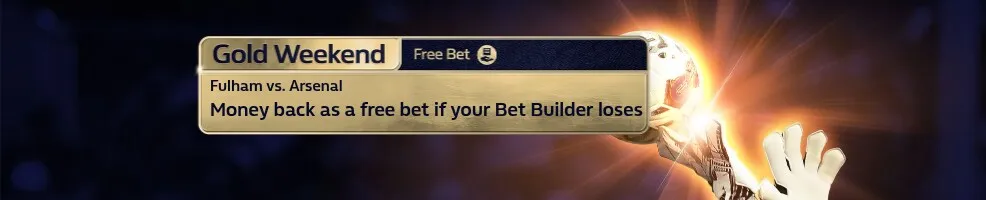 Your money back as a free bet if your Fulham v Arsenal Bet Builder loses