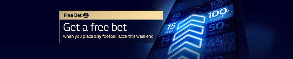Get a Football Acca free bet, when you place any Football Acca