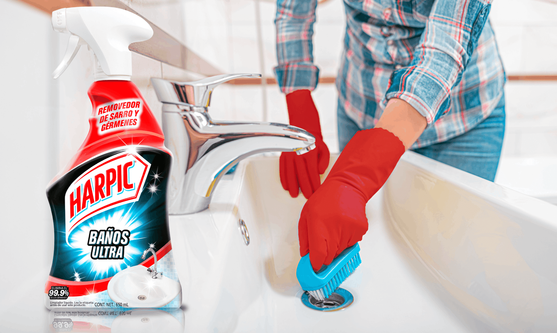 Cómo limpiar el baño rápidamente | Harpic Mexico