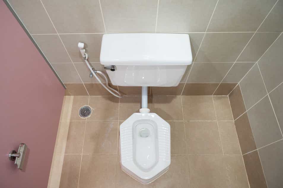 Squat toilet from above