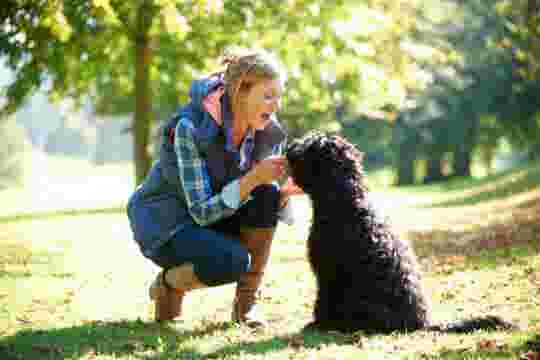 Woman with dog 