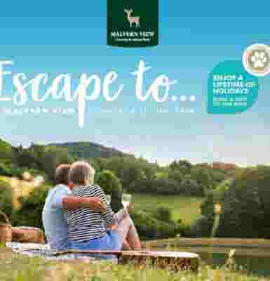 Front cover of Malvern View's holiday home brochure