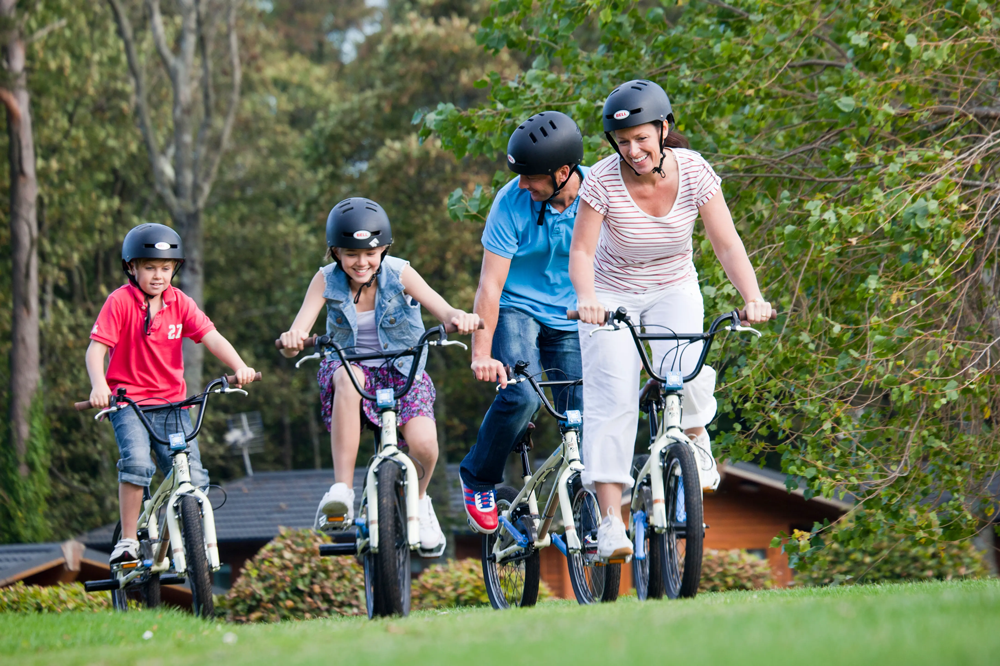 Family cycling
