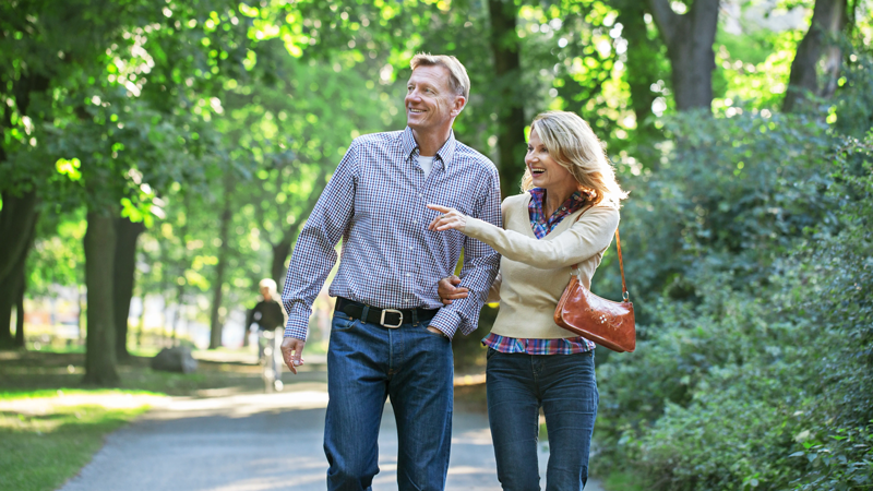Couple walking