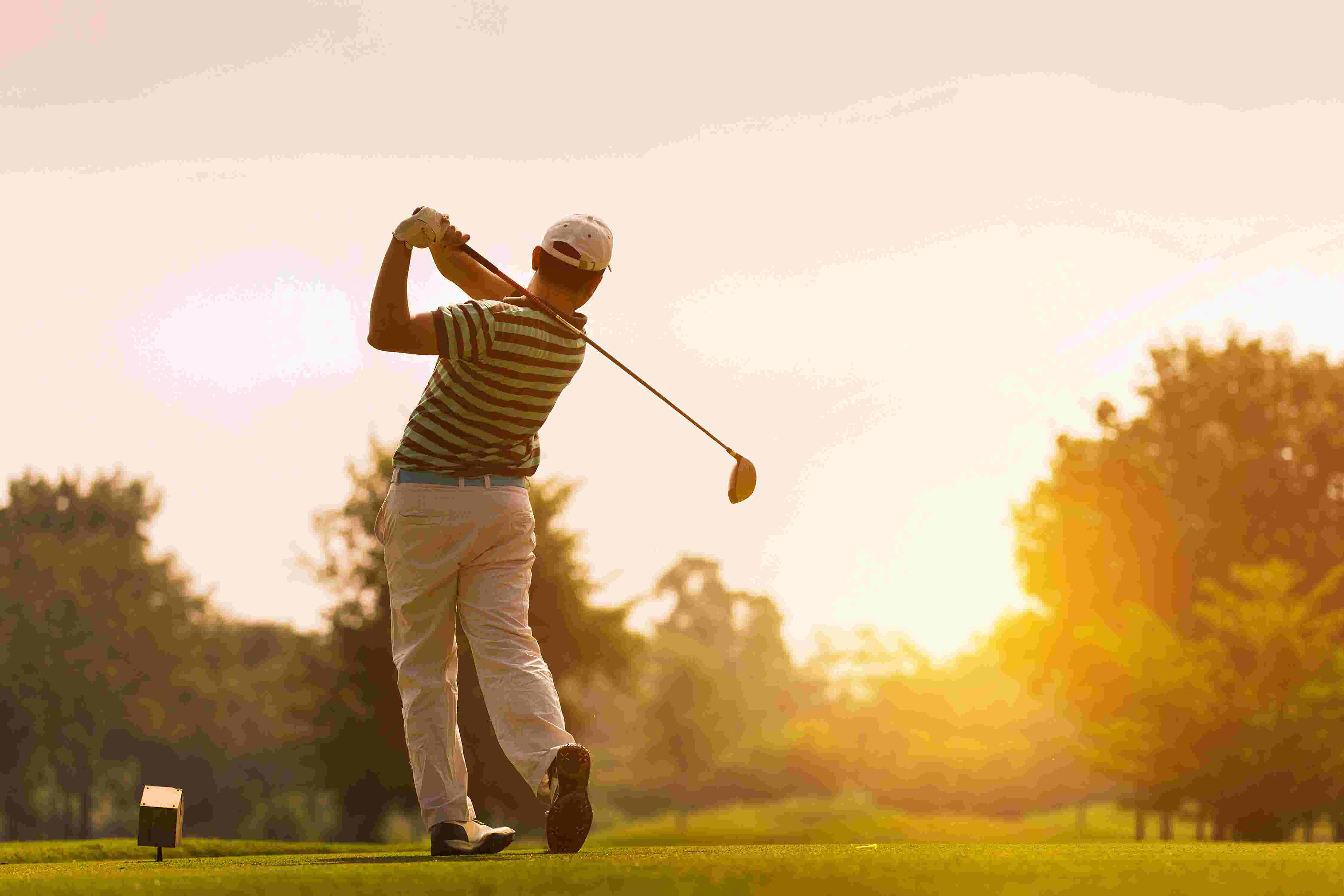 Man on golf course