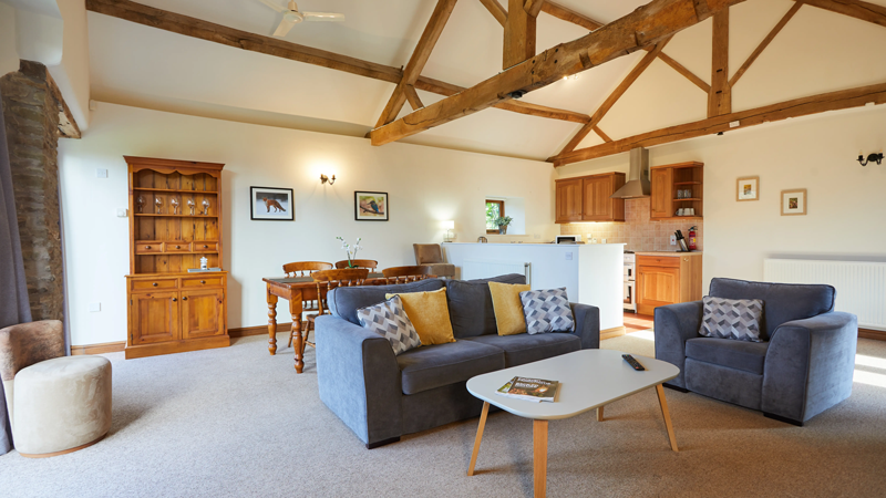 The inside of a cottage at Malvern View Holiday Park in Herefordshire