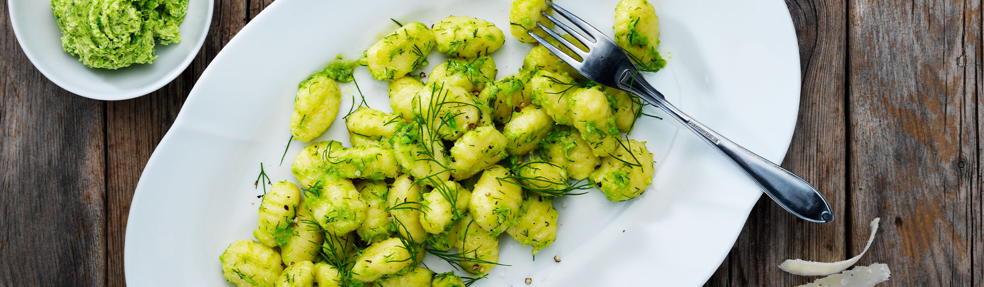 Gnocchi Med Ärt- Och Örtsmör