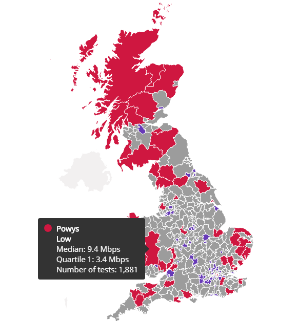 UK broadband speeds still short of the mark