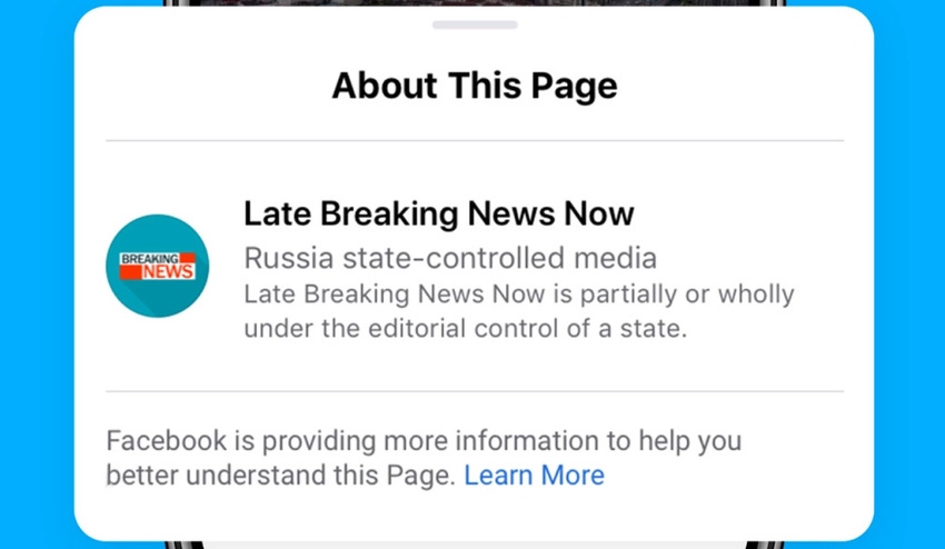 Facebook flags posts from ‘state-controlled media’