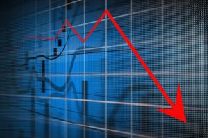 graph chart down decline fall