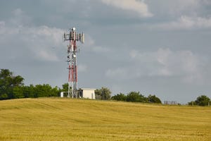 Transmitter towers on a hill