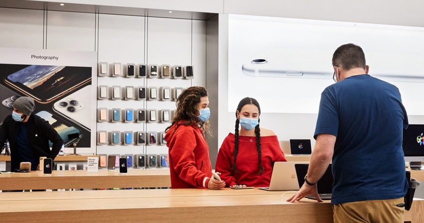 Apple opens stores with mandatory face masks and temperature checks
