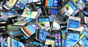 pile of smartphones