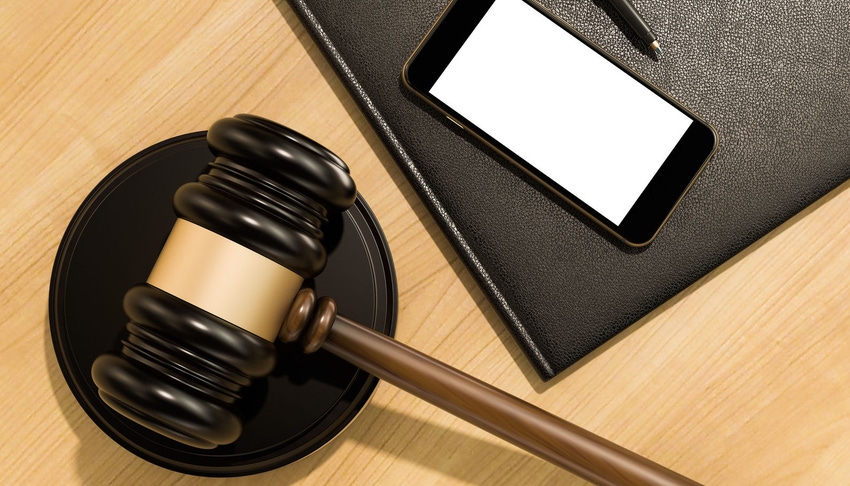 Legal gavel and smartphone