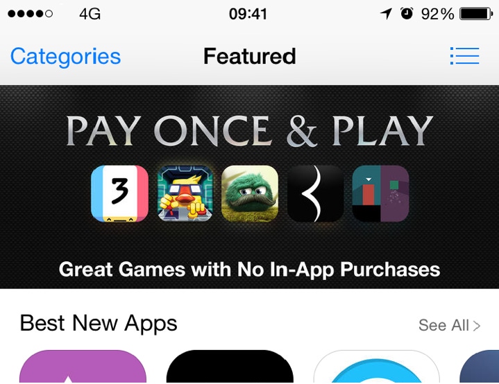 Apple moves focus away from in-app purchases
