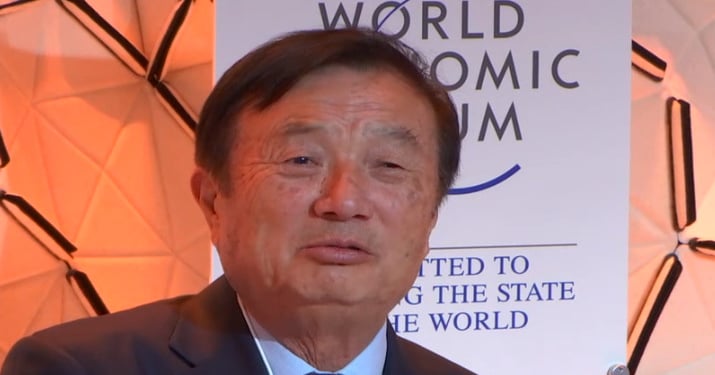 Huawei boss plays Pollyanna in Davos