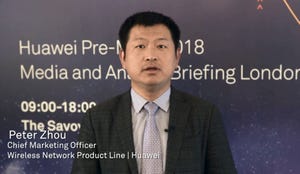 Peter Zhou introduces Huawei 5G commercial product which will be announced at MWC 2018