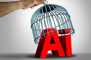 Protective Barrier To AI Technology as safety protocols and safeguards for artificial intelligence to mitigate risks