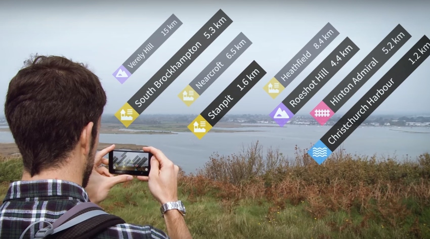 Augmented reality maps ensure you'll always know what that hill is called