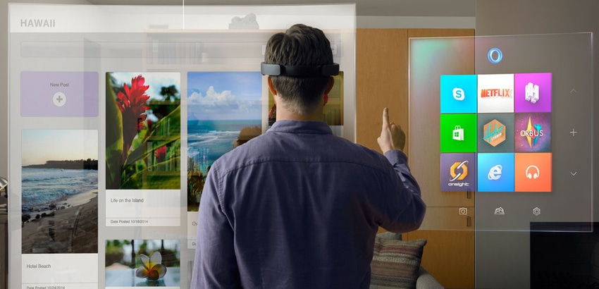 Microsoft unveils HoloLens augmented reality UI