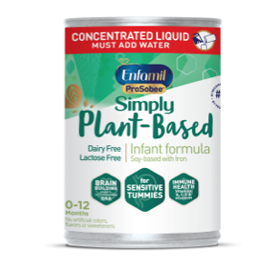 Enfamil Simply Plant-Based concentrated liquid infant formula can for ages 0-12 months, dairy-free and lactose-free
