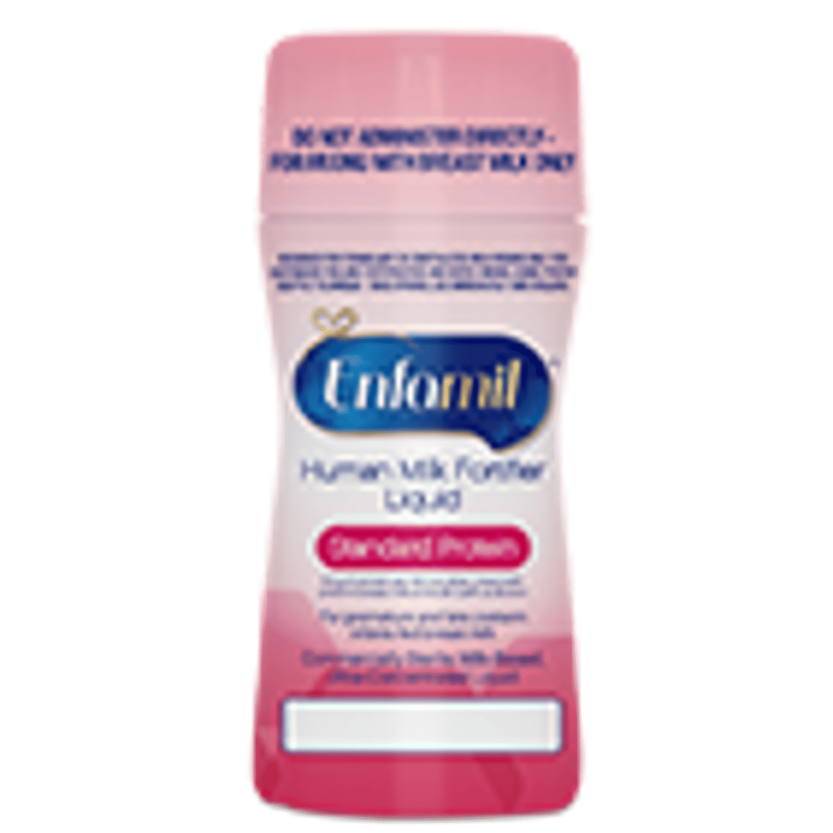 Enfamil Human Milk Fortifier liquid supplement bottle in pink and white packaging for premature infants