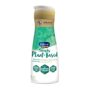 Enfamil ProSobee Simply Plant-Based infant formula ready-to-feed bottle with green and white packaging