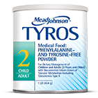 Mead Johnson TYROS 2 medical food powder canister for PKU dietary management