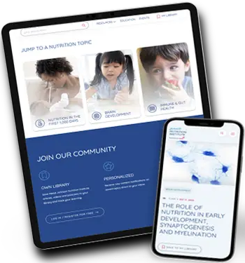 Tablet and smartphone displaying a healthcare website with patient photos and community section, showing responsive design across devices.